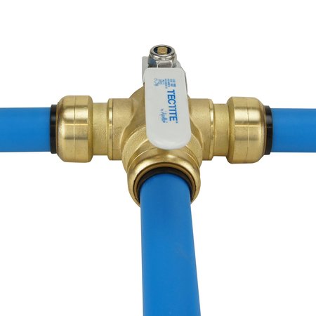 TECTITE BY APOLLO 3/4 in. Brass Push-To-Connect 3-Way Ball Valve FSBBV334